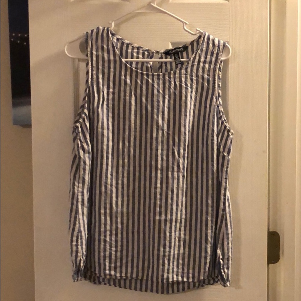Striped Ellen Tracy Sleeveless Top